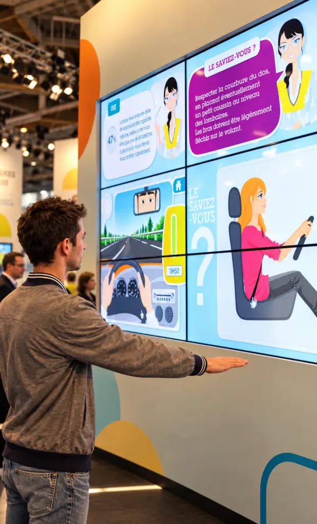Stand ASFA : parcours dédié à la prévention, aux métiers et aux services autoroutiers